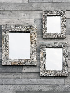 White Washed Printing Block Mirrors