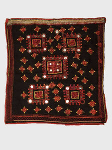 Embroidered Black & Red Square Cloth