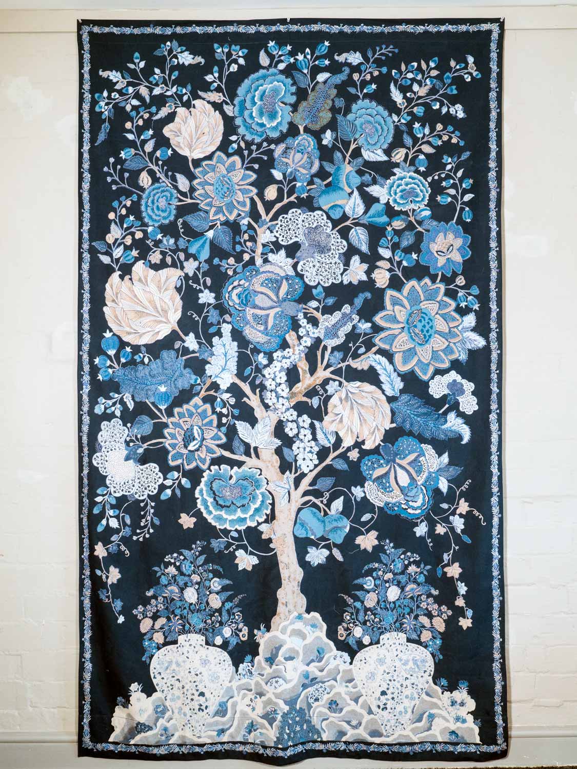 Blue Tree of Life Curtain 