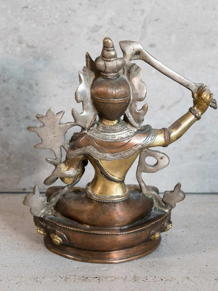 Copper & Brass Manjushri Statue 