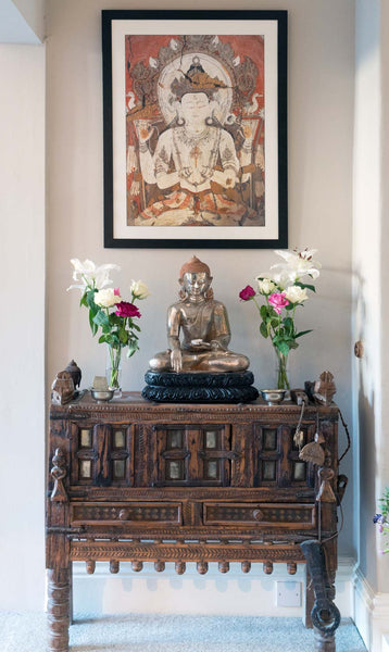 Framed Avalokiteshvara painting