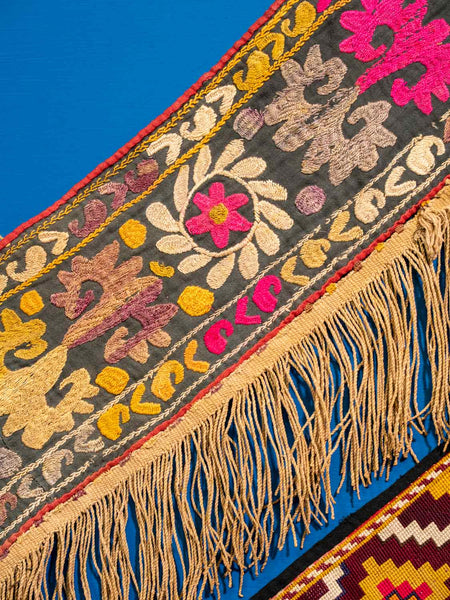 Floral Embroidered Saye Gosha from Afghanistan detail