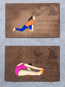 Indian Miniature Paintings of Yoga Stretches