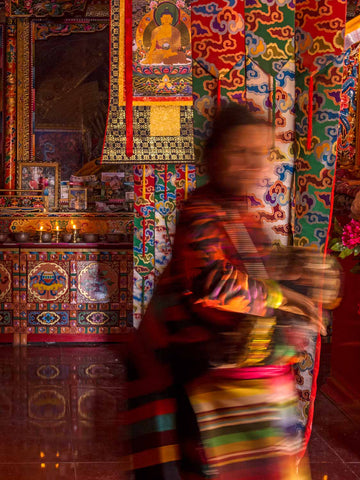 Vivid colours, Seralung Monastery, Tibet