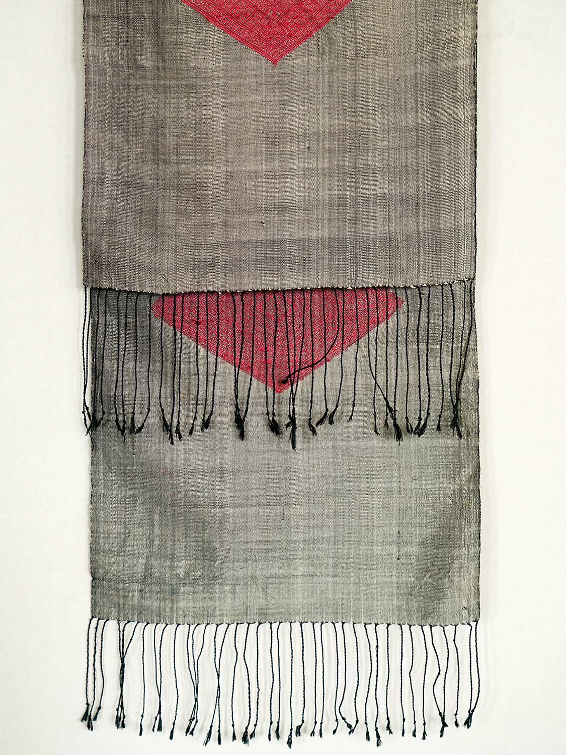 Silver and Rose Coloured Pha Tung | Wallhanging