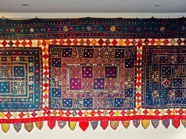 Large Embroidered Wallhanging from Gujarat