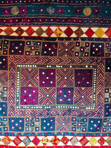 Large Embroidered Wallhanging from Gujarat