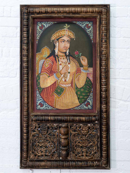 Large Framed Painting of a Maharani