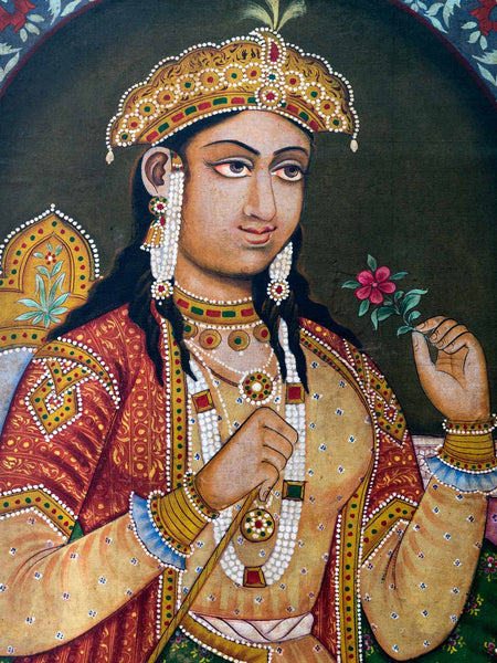 Large Framed Painting of a Maharani