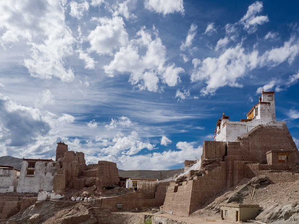 Photo of Basgo Monastery and Blue Sky, Ladakh, India