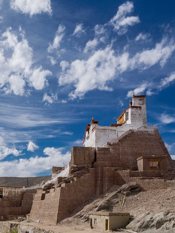 Photo of Basgo Monastery and Blue Sky, Ladakh, India