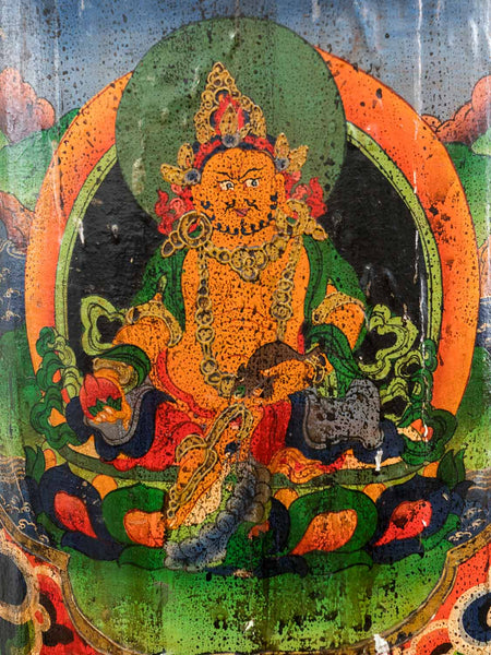 Painted Tibetan Thangka Container detail