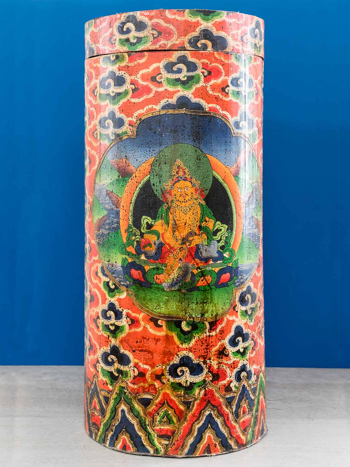 Painted Tibetan Thangka Container