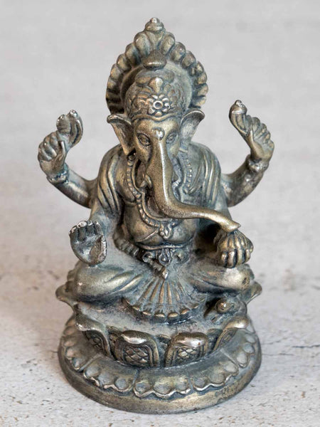 Small Silver Coloured Ganesh Statue