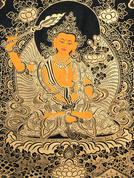 Tibetan Thangka Painting of Manjushri