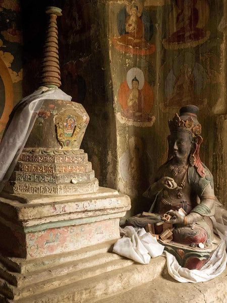 Vajrasattva Statue and Stupa, Lamayuru, detail