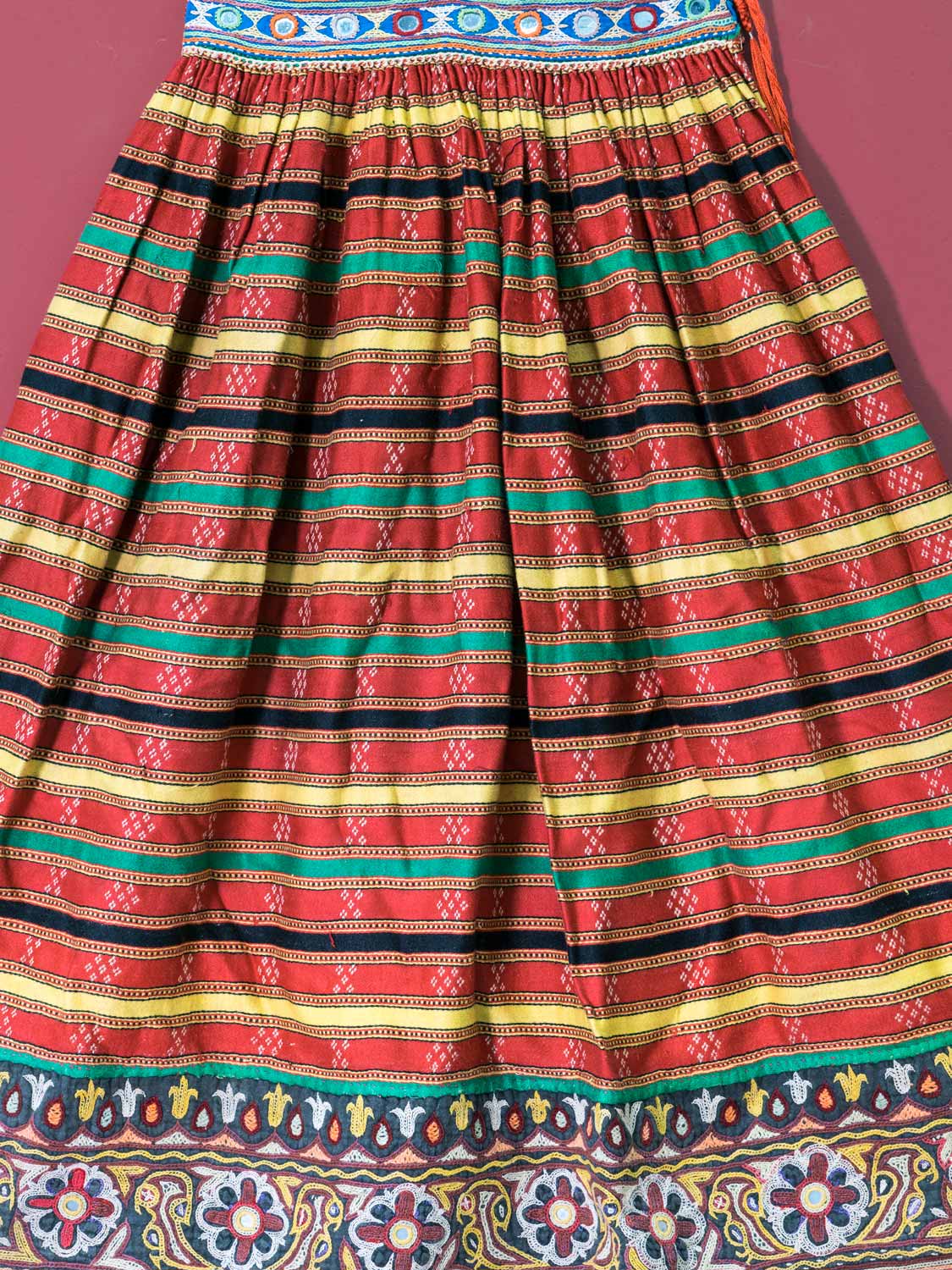 Vintage Embroidered Skirt from Rajasthan
