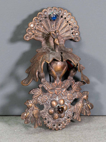 Vintage Peacock brooch from India 