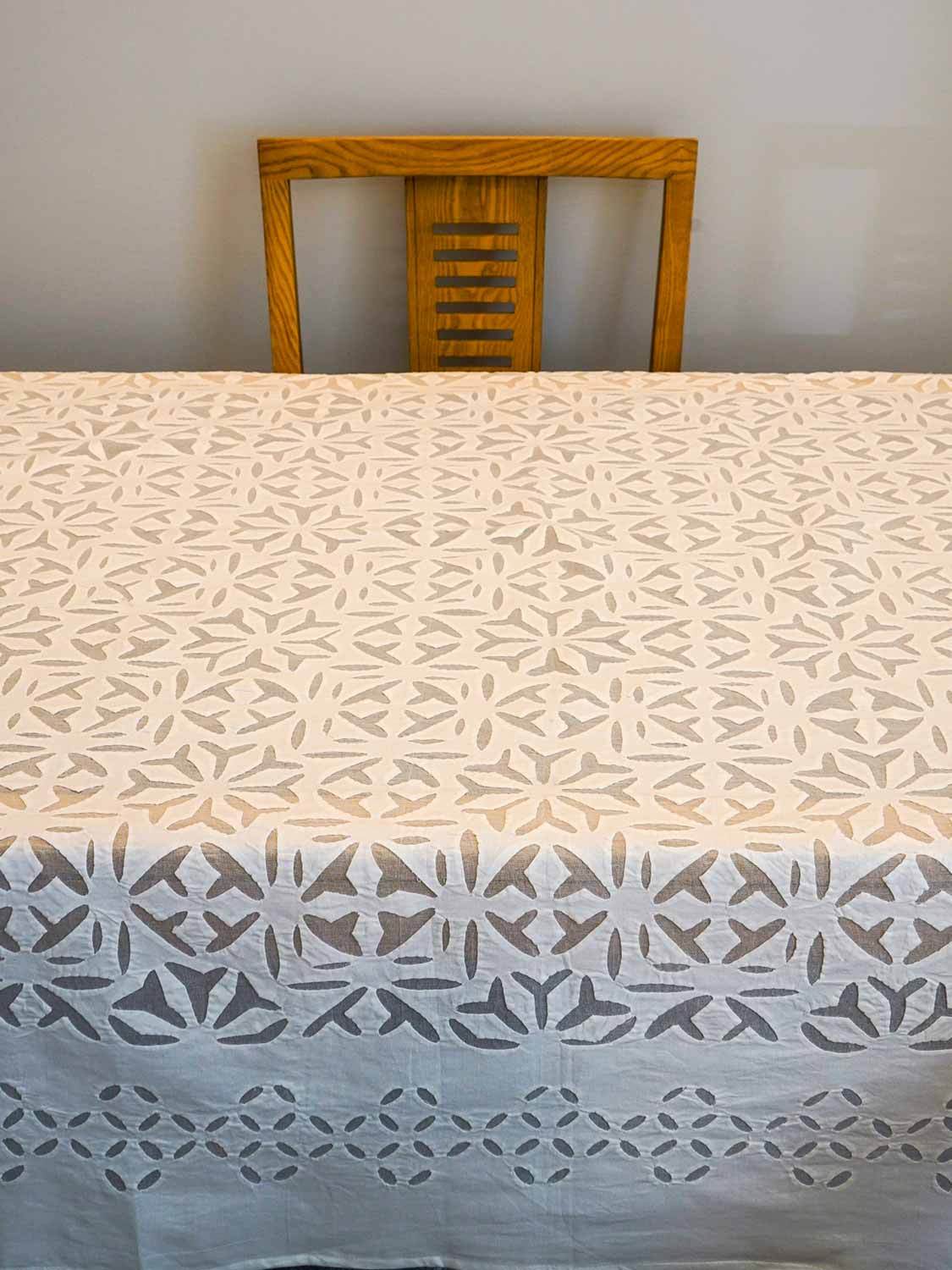 White Cutwork Tablecloth from Rajasthan