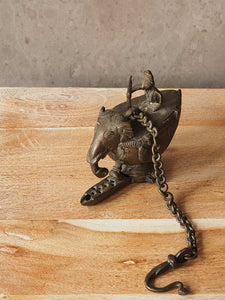 Brass Elephant Oil Lamp from India