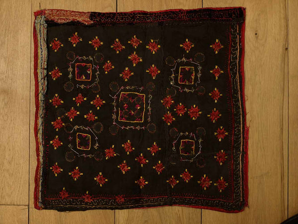 Embroidered Black & Red Square Cloth